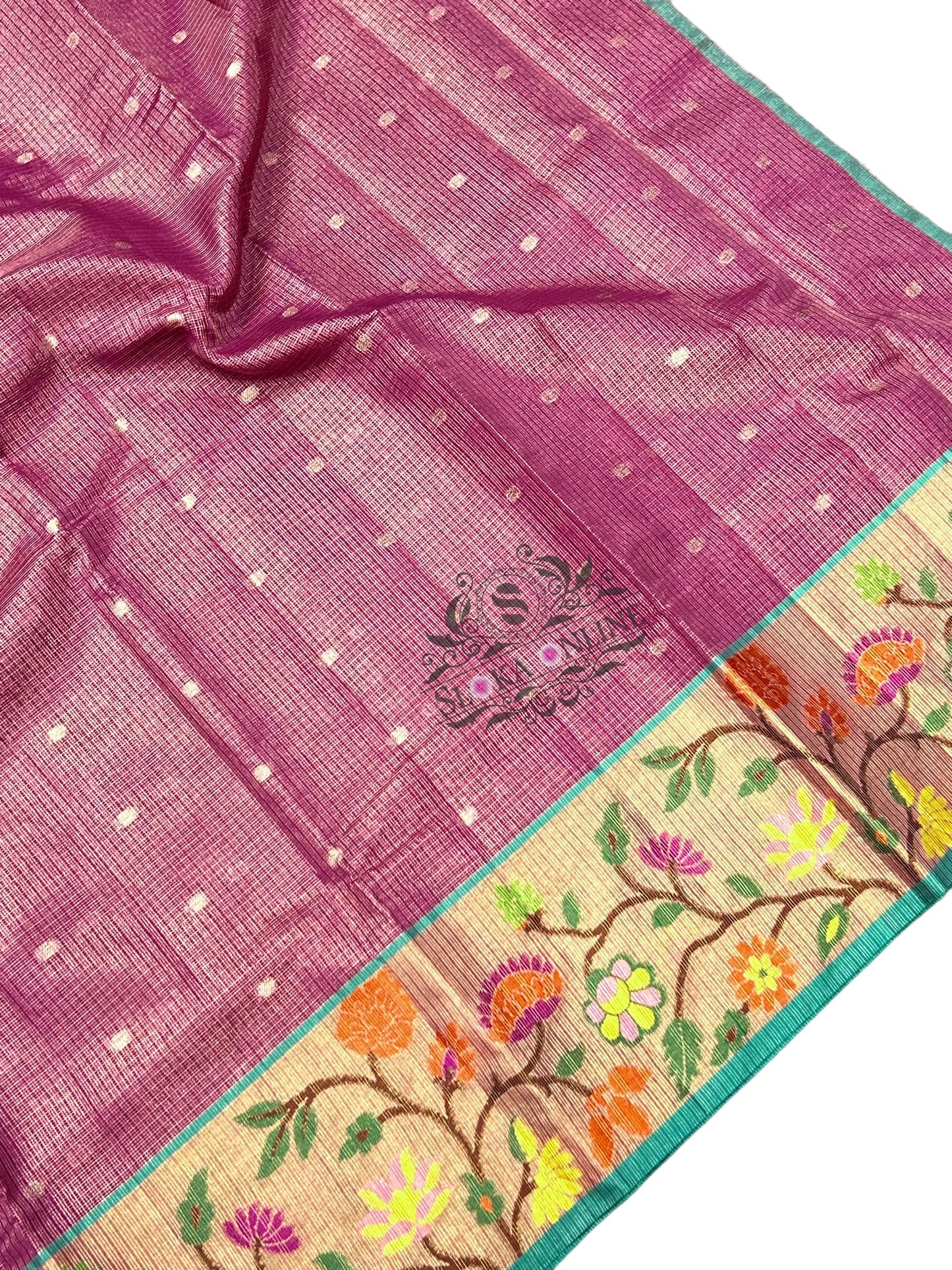 Beautiful and Elegant Zari Tissue kota Silk Sarees
