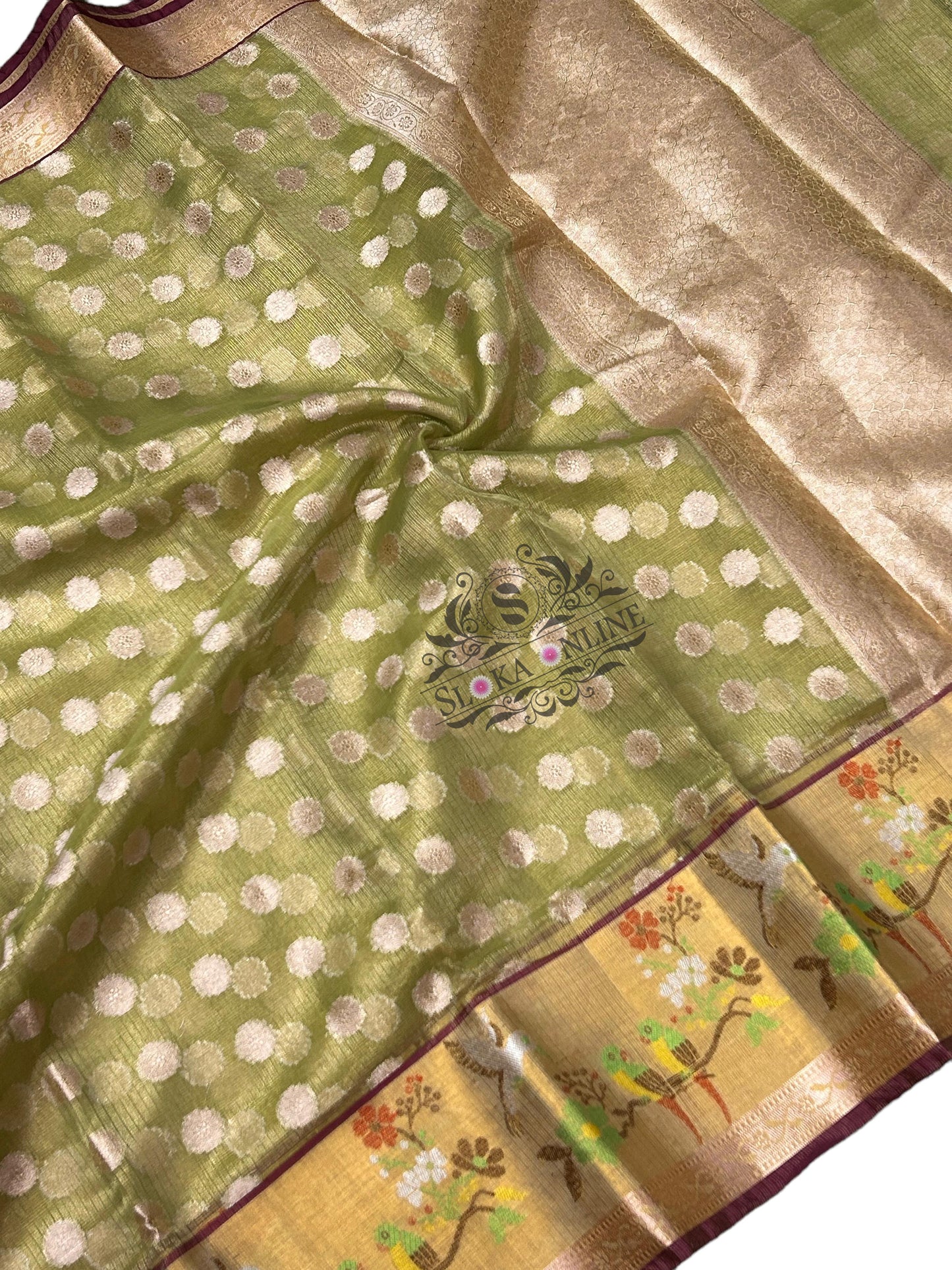 Beautiful and Elegant Zari Tissue kota Silk Sarees