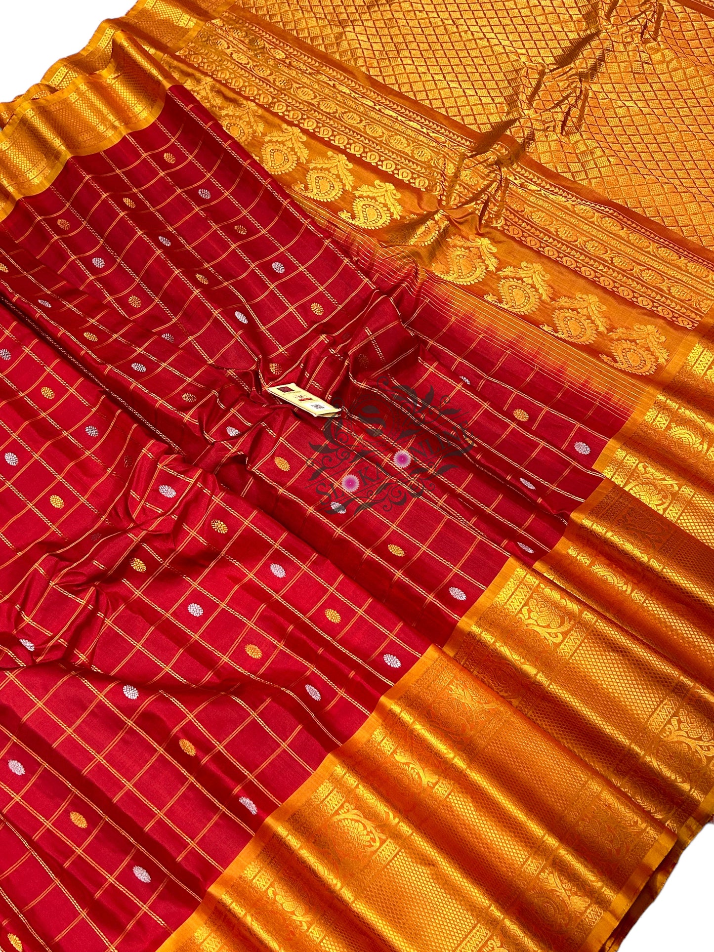 Pure Handloom Double Warp Kalanetha Weaving Gadwal Pattu Sarees