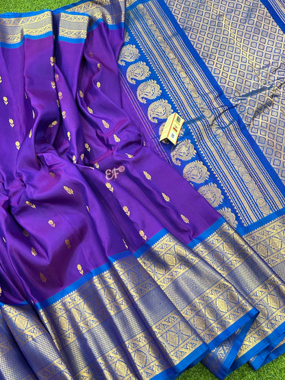 Bridal and Traditional Pure Handloom Double Warp Gadwal Pattu Sarees