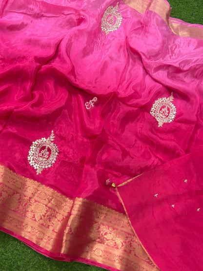 Exclusive Hand work Pure Handloom 2D Acchu Silk Sarees