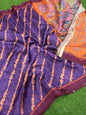 Beautiful Kalamkari Roman Crush Silk Sarees