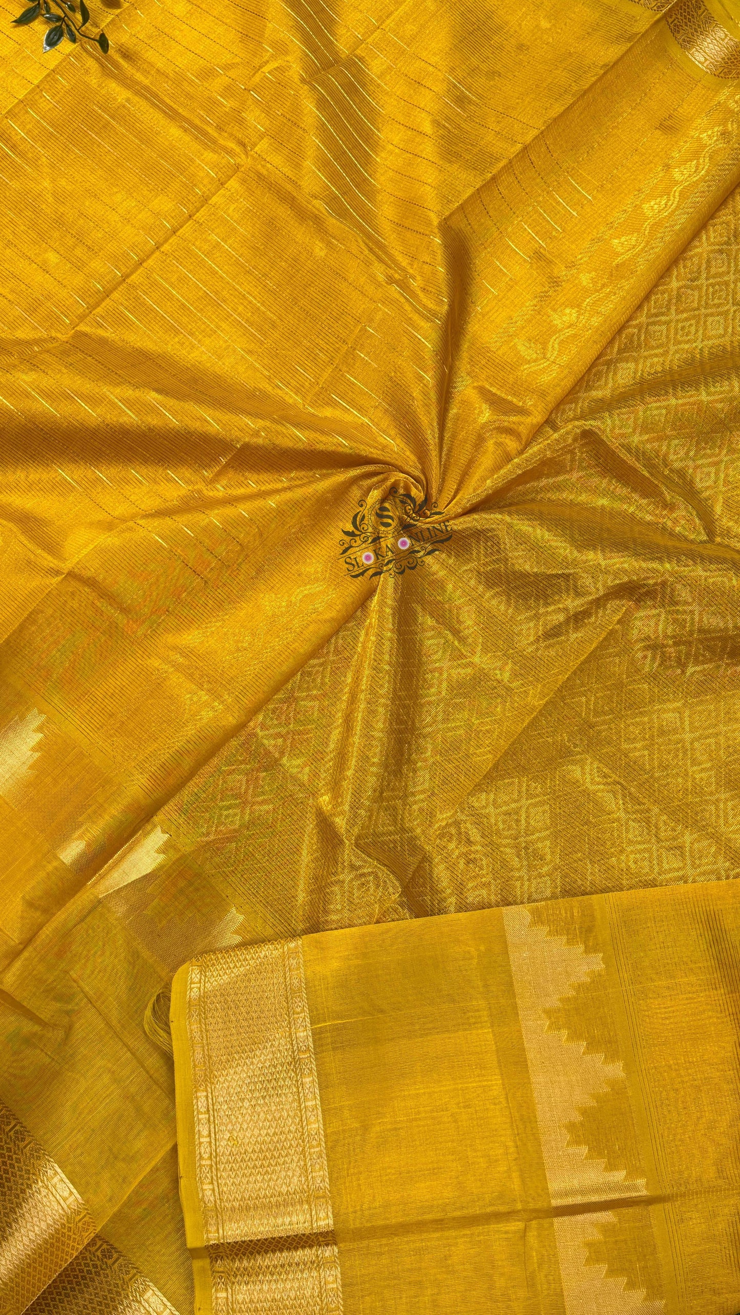 Exclusive Pure Handloom Mangalagiri Silk Sarees With Checks Buties