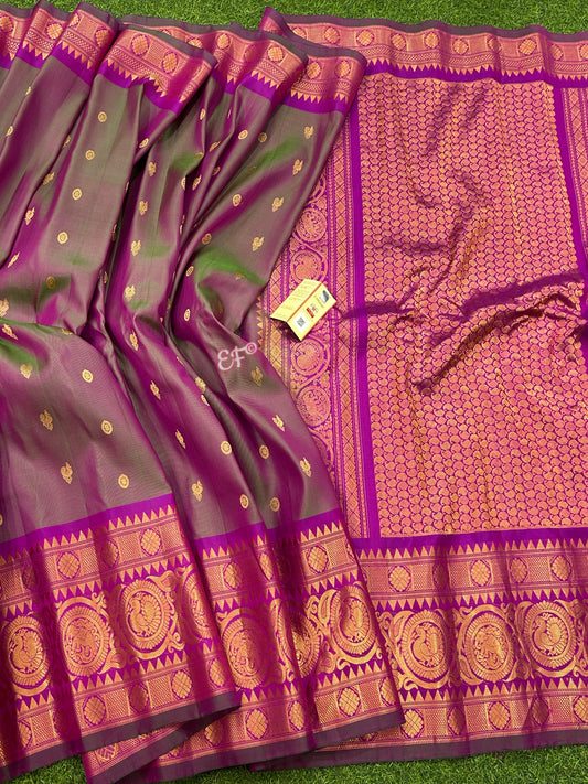 Bridal and Traditional Pure Handloom Double Warp Gadwal Pattu Sarees