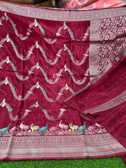 Pure and Lightweight Handloom Victoria Crape Silk Sarees