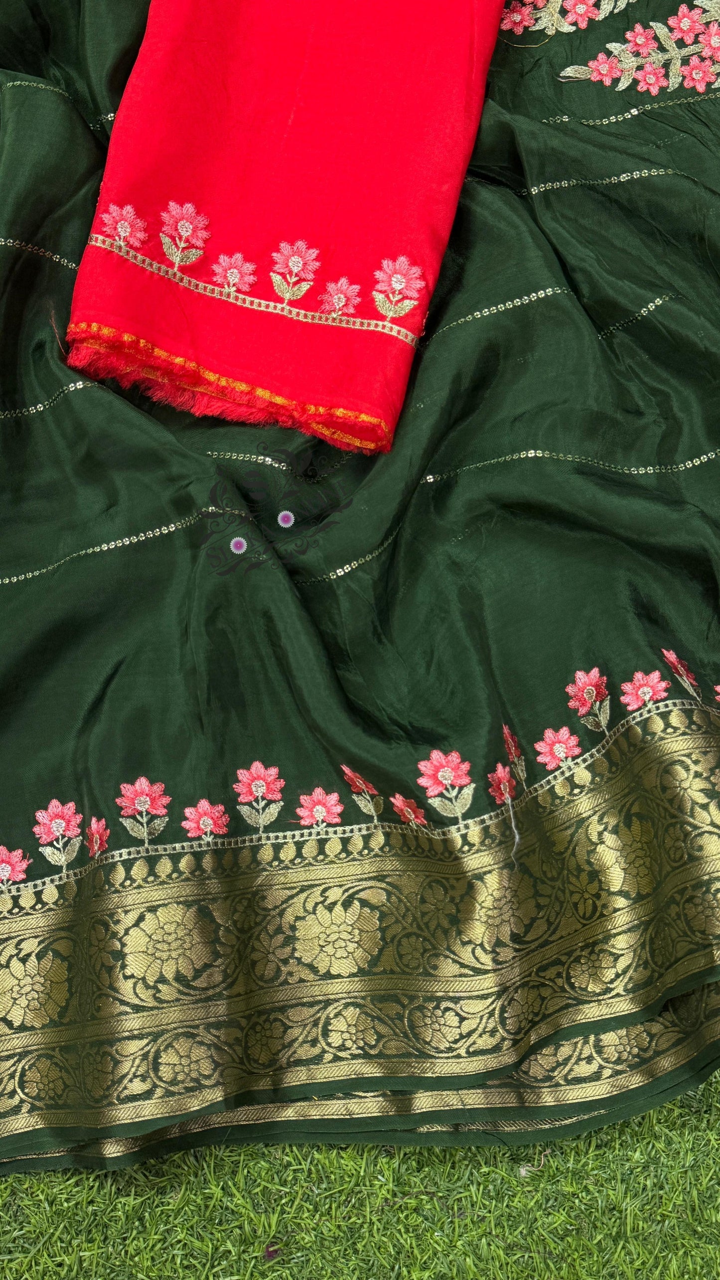 Latest and Elegant Designed Banarasi Crape Silk Sarees