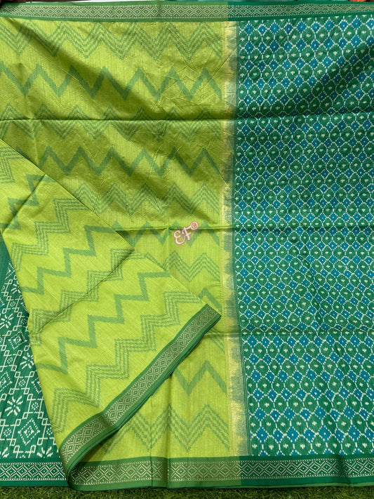 Budget Friendly Ikkat Tusser Silk Sarees