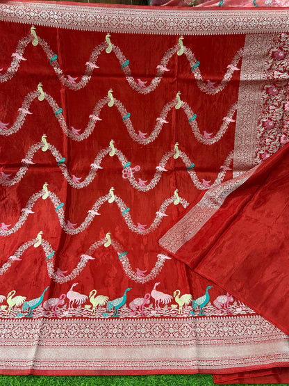 Pure and Lightweight Handloom Victoria Crape Silk Sarees