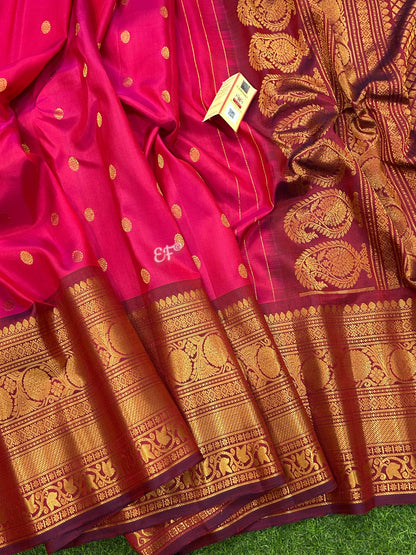 Bridal and Traditional Pure Handloom Double Warp Gadwal Pattu Sarees