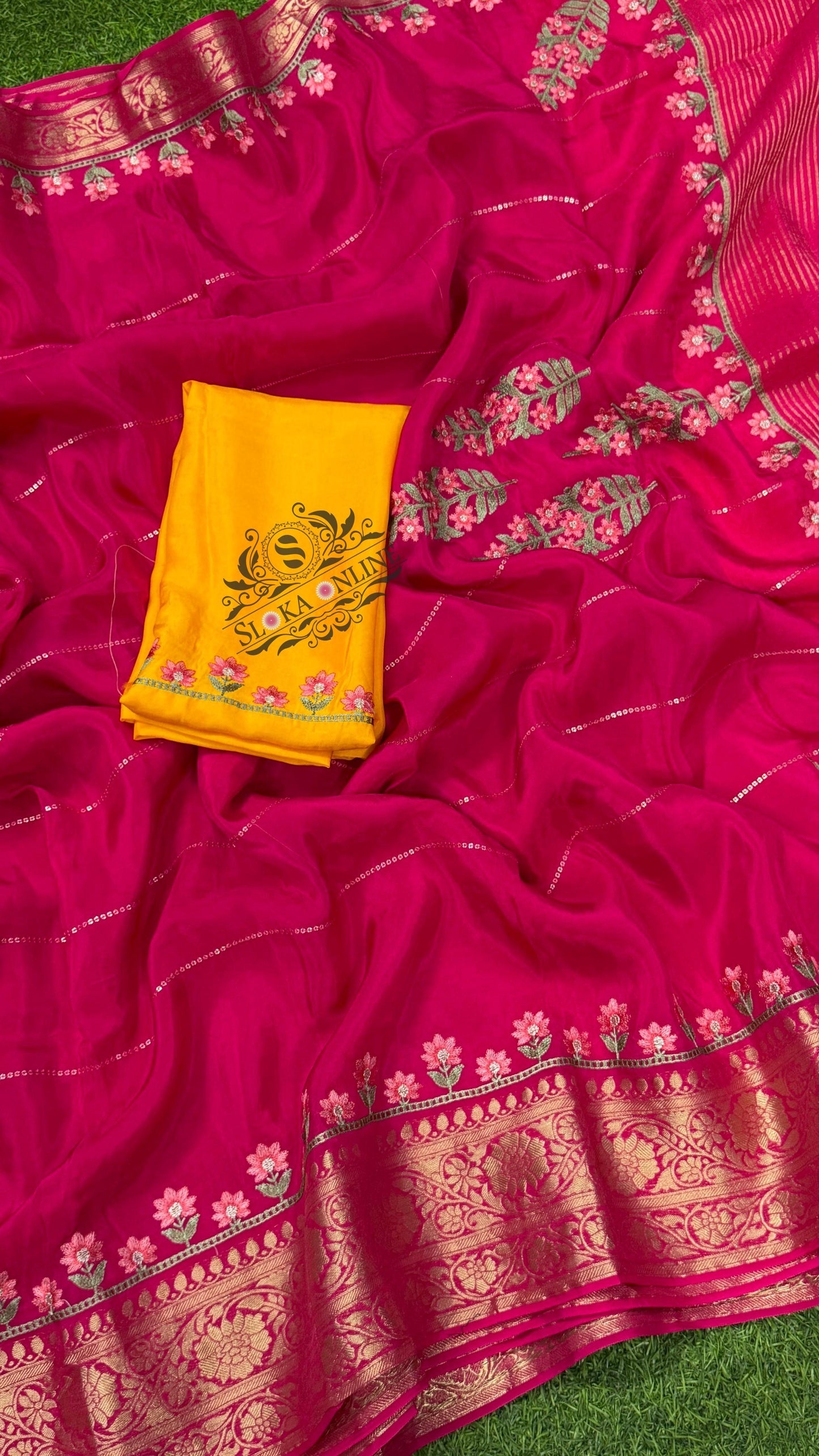 Latest and Beautiful Designed Banarasi Crape Silk Sarees