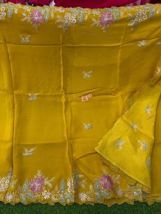 Pure Handloom soft Organza Silk Sarees