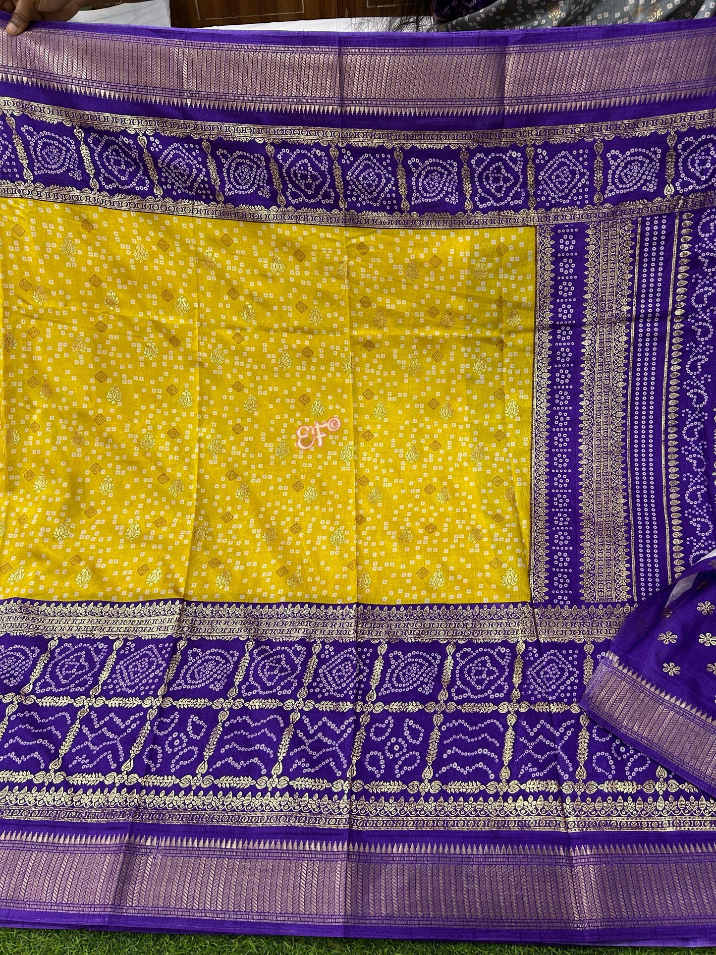 Beautiful Bandhini Printed Dola Crape Silk Sarees