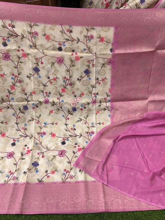 Budget Friendly Beautiful Banarasi Soft Crape Silk Sarees