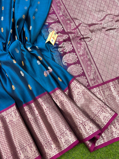 Bridal and Traditional Pure Handloom Double Warp Gadwal Pattu Sarees