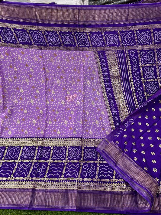 Beautiful Bandhini Printed Dola Crape Silk Sarees