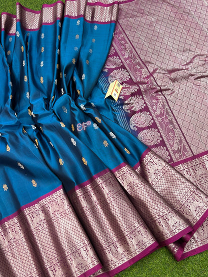 Bridal and Traditional Pure Handloom Double Warp Gadwal Pattu Sarees