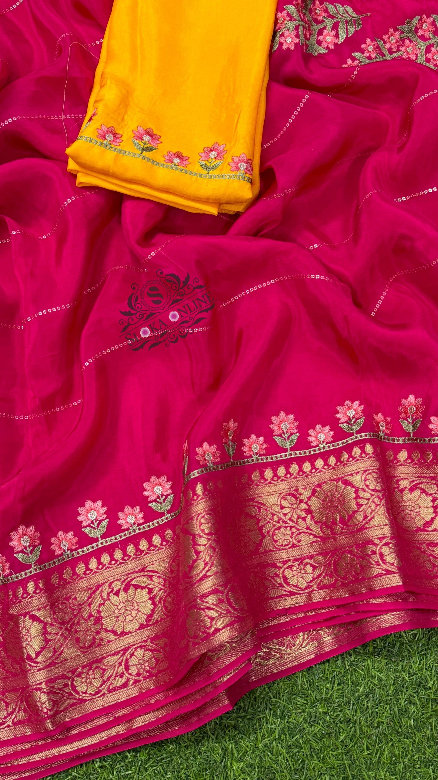 Latest and Beautiful Designed Banarasi Crape Silk Sarees