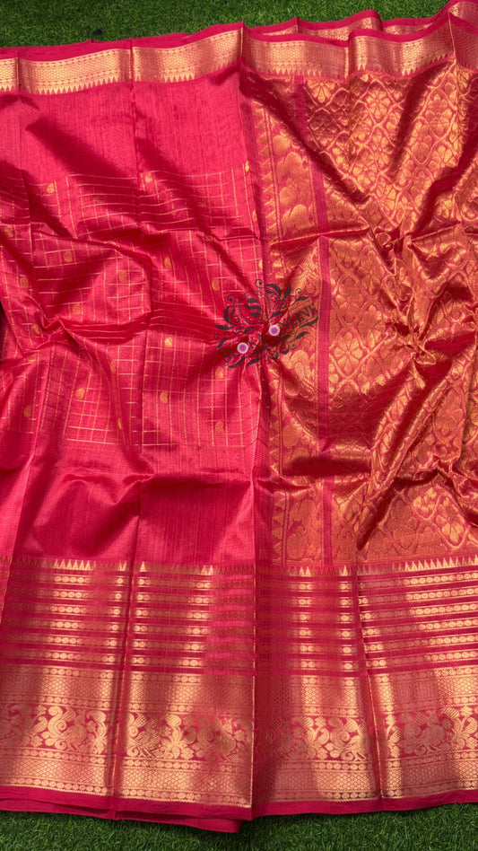 Latest and Pure Handloom Mangalagiri Cotton Silk Sarees