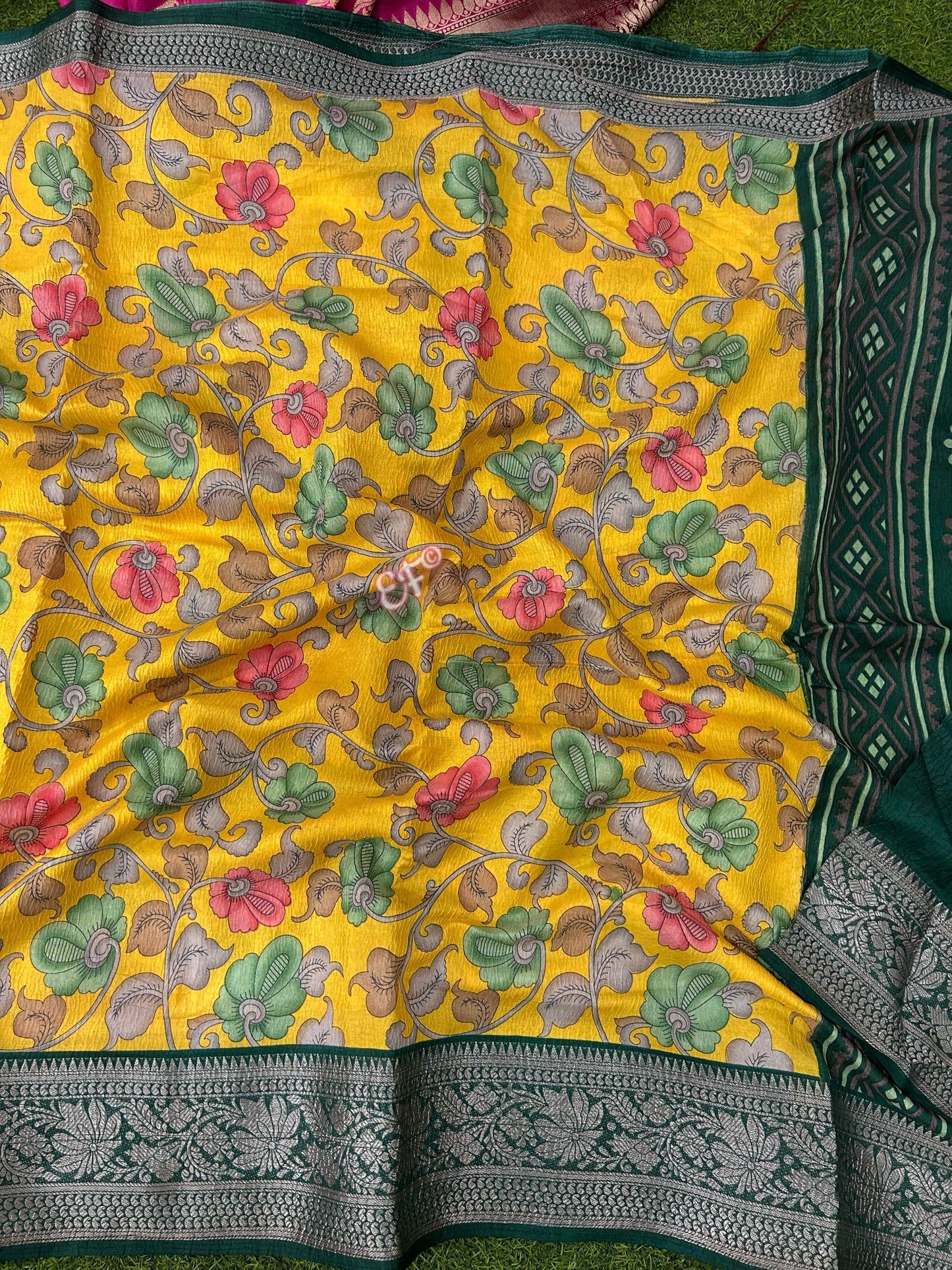 Budget Friendly Kalamkari Crush Silk Sarees