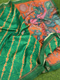 Beautiful Kalamkari Roman Crush Silk Sarees