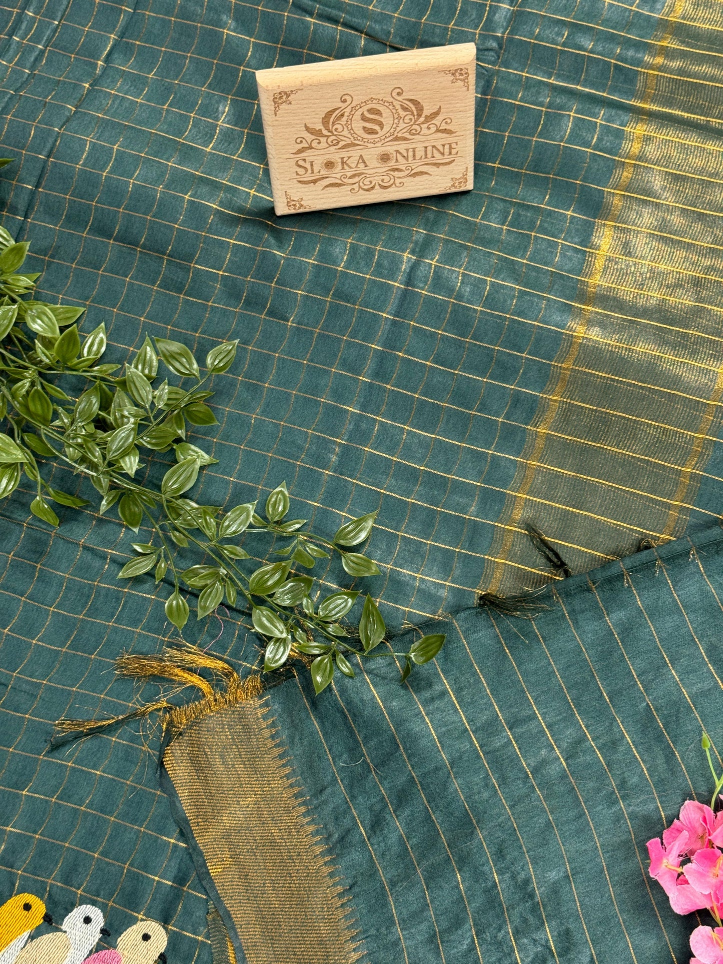 Beautiful and Elegant Mangalagiri Linen Silk Saree