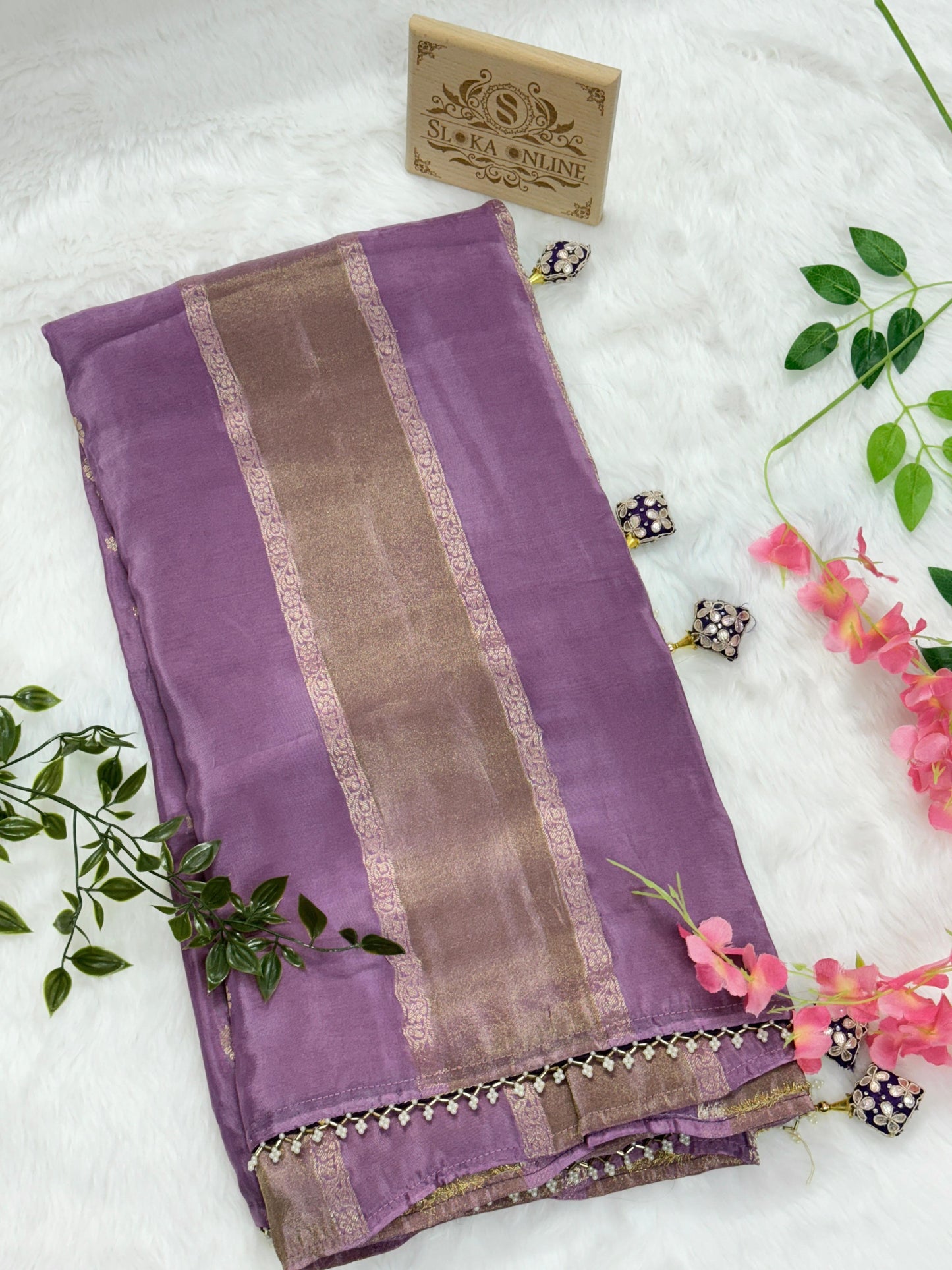 Beautiful and Elegant Reshyan Tissue Organza Saree