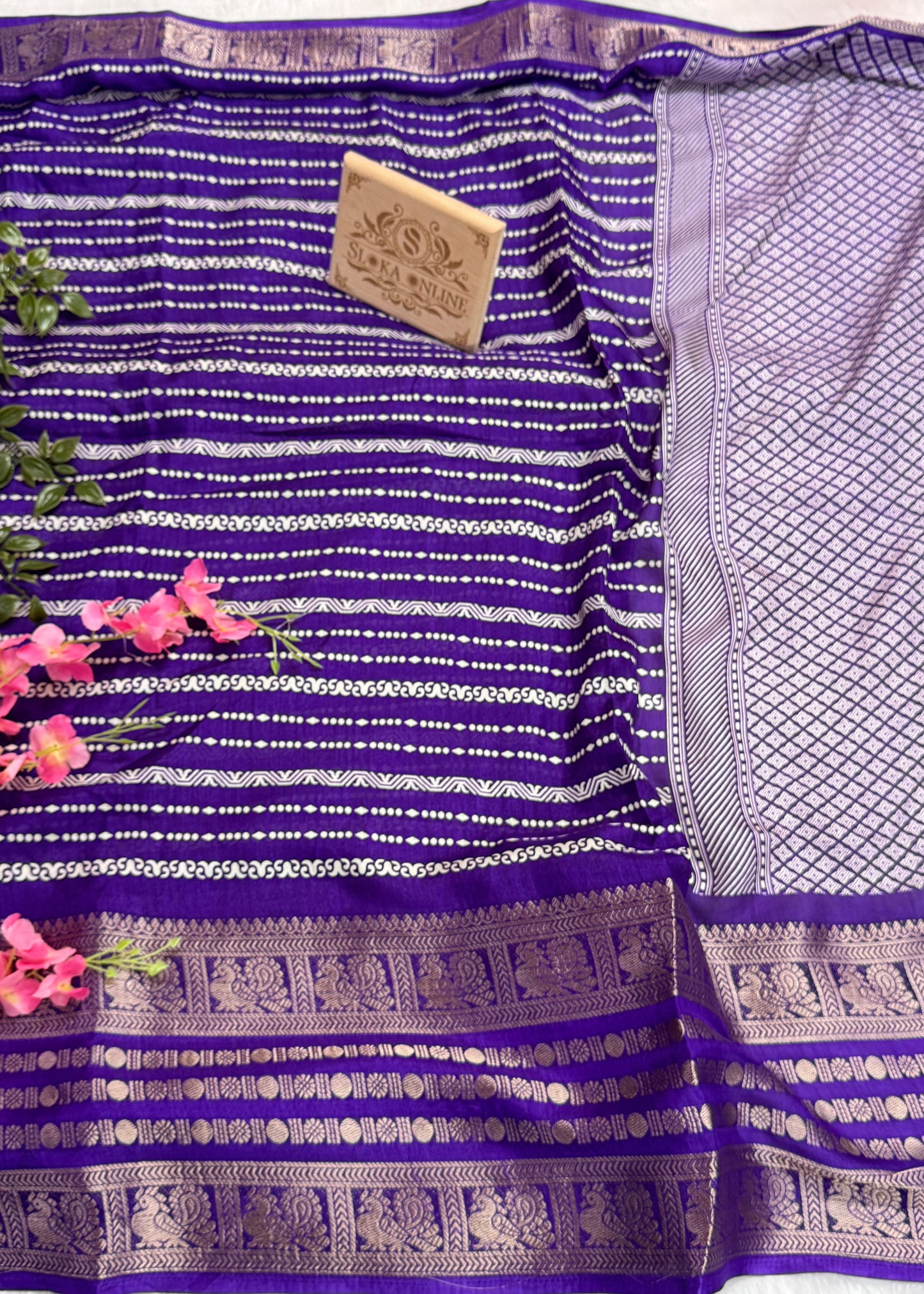Beautiful and Elegant Purple Colour Art Tussar Silk
